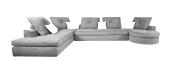 Модульный диван Вивальди с закругленным шезлонгом