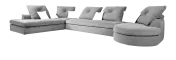 Модульный диван Вивальди с закругленным шезлонгом