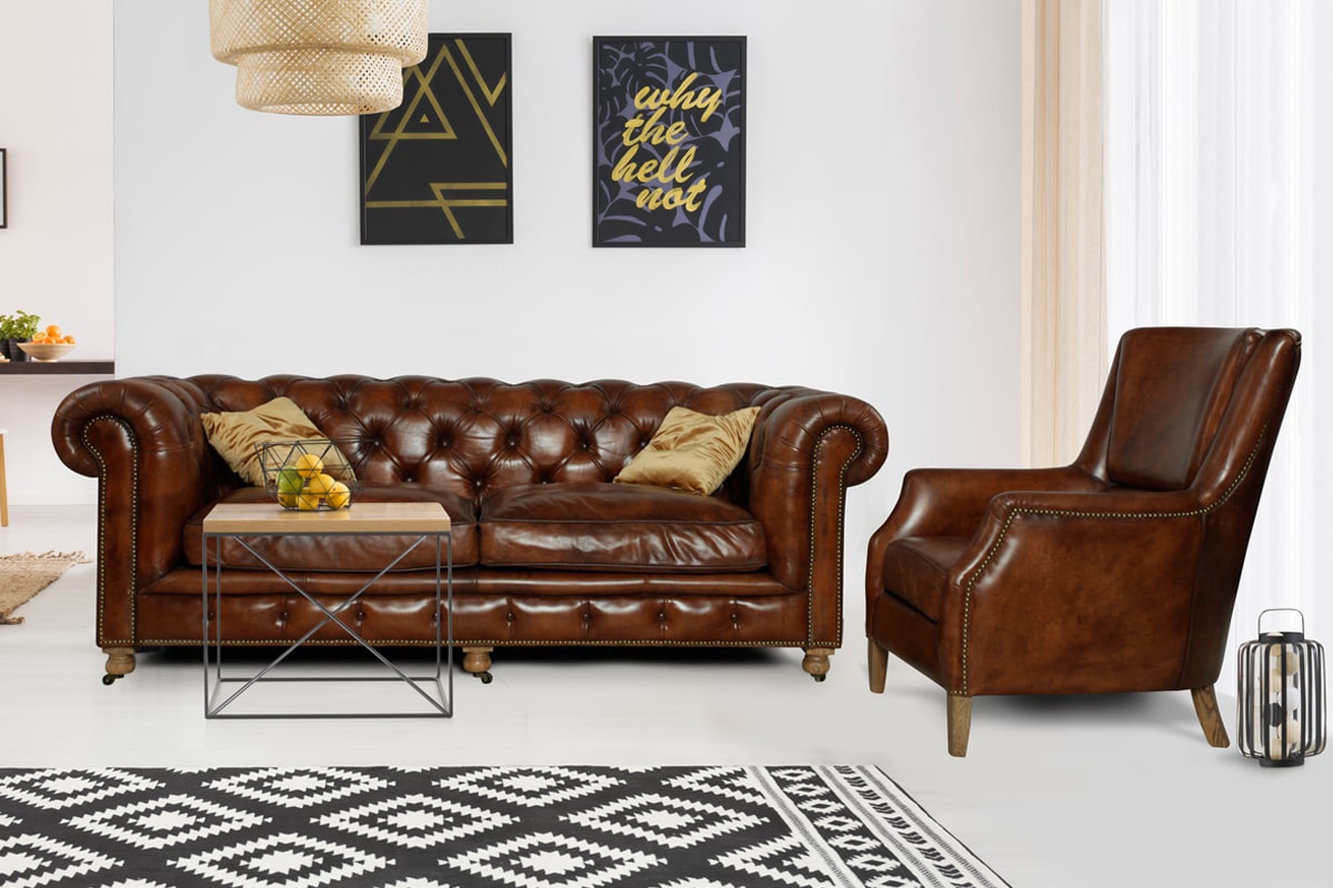 Офісний диван: яким він повинен бути? - Прямий диван Оксфорд і крісло Коломбо