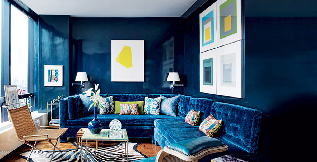 How to add color to a room with sofas?